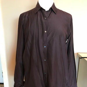 NWOT GAP purple silk/cotton shirt